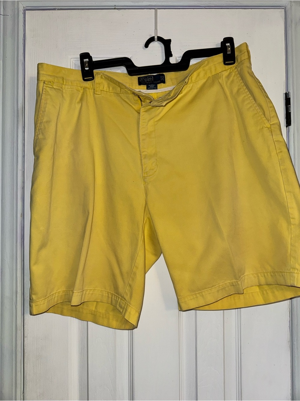 Ralph Lauren Yellow Flat Front Cotton Shorts